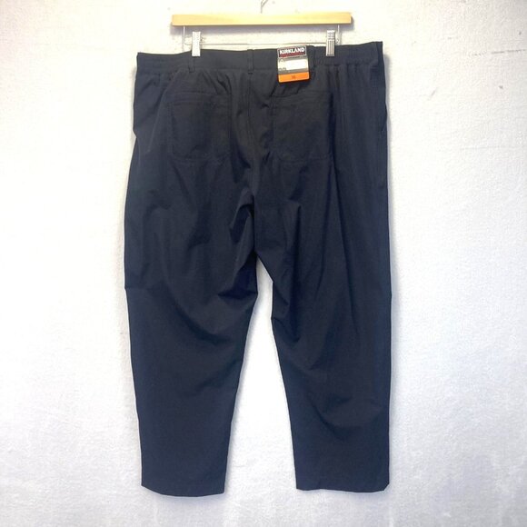 NWT Women's Nylon Travel Pants 16P Black Stretch Zip Pocket Elastic Performance - Picture 2 of 16